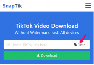 SnapTik TikTok downloader