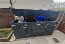 Photo of Innovative Triple Wheelie Bin Shed Storage