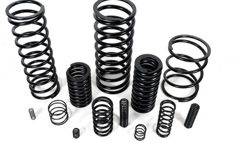a compression spring is a type of mechanical device that stores energy and resists being compressed.